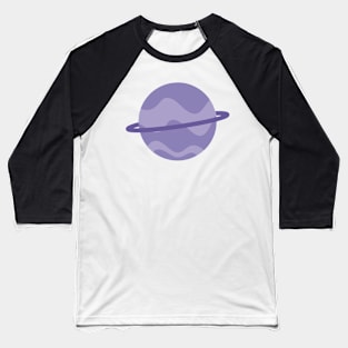 Purple stripey planet Baseball T-Shirt